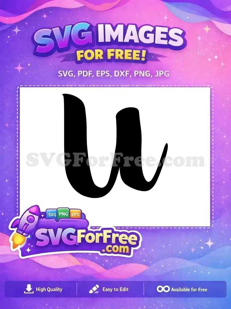 Free Letter U Initial Free Black Silhouette Joker Free SVG