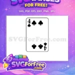 Free Four Clubs Free Card Game Four Card Free SVG - Instant Download
