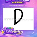 Free Letter D Bold Free Initial Alphabet Joker Free SVG - Instant Download