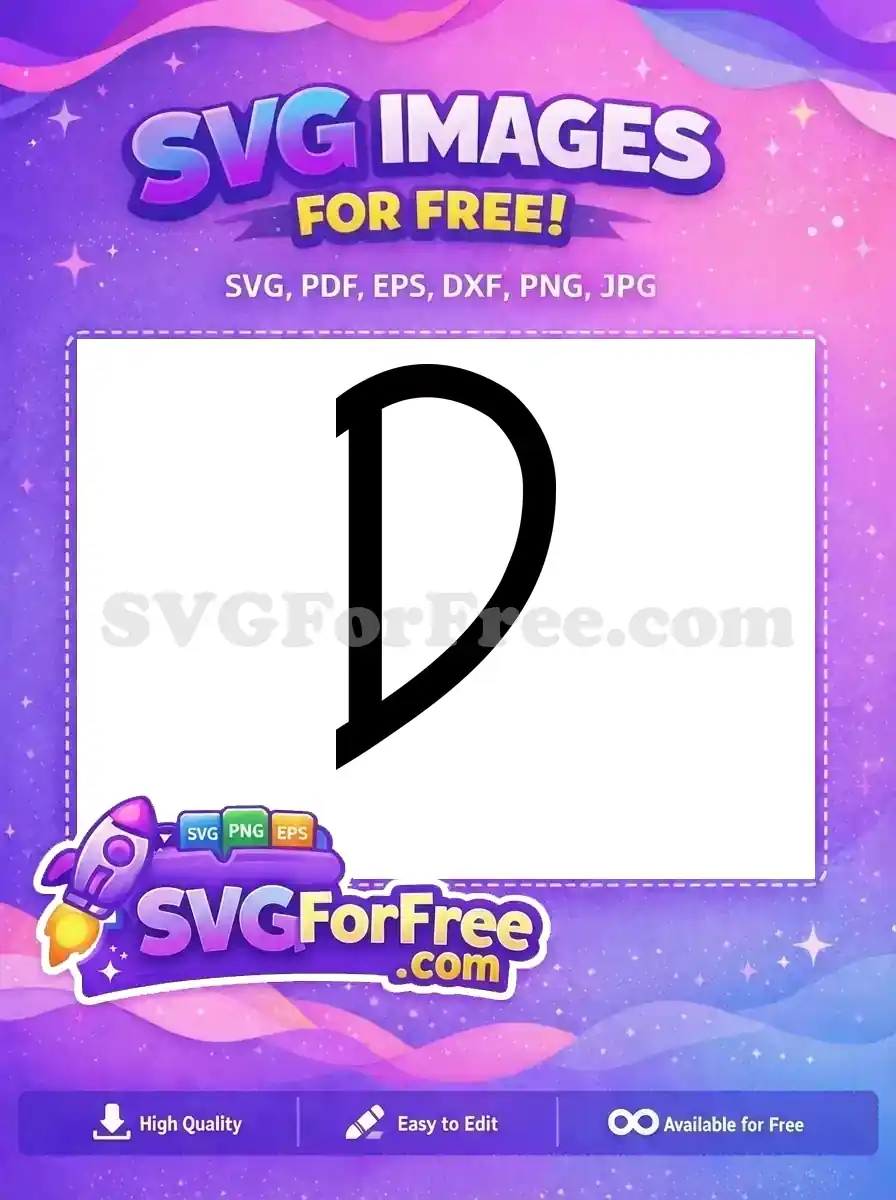 Free Letter D Bold Free Initial Alphabet Joker Free SVG