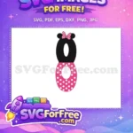 Free Black Number Eight Free Pink Bow Minnie Free SVG - Instant Download