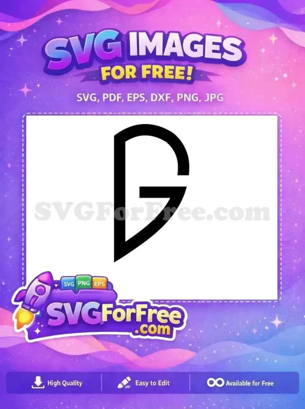 Free Minimalist DG Logo Free Initial Monogram Joker Free SVG