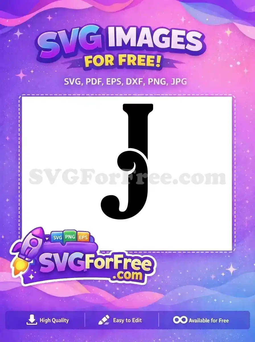 Free Black Letter J Free Initial Logo Joker Free SVG