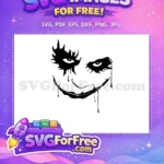 Free Dark Knight Free Grin Joker Movie Free SVG 1 - Instant Download