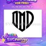 Free Heart M1D Joker Free Black Pattern Free SVG - Instant Download