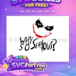 Free Red Smile Free Black Eyes Dark Knight Free SVG - Instant Download