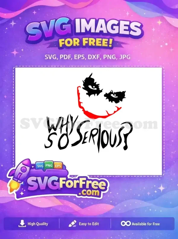 Free Red Smile Free Black Eyes Dark Knight Free SVG