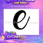 Free Letter E Free Simple Monogram Font Free SVG - Instant Download