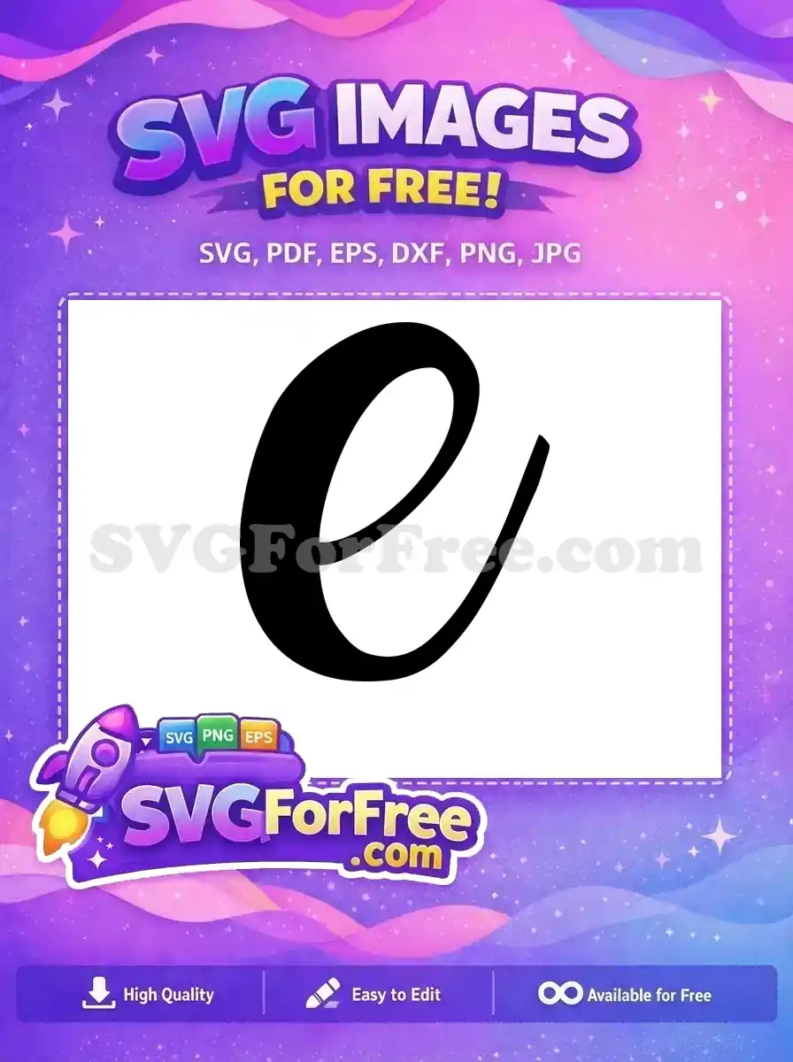 Free Letter E Free Simple Monogram Font Free SVG
