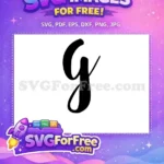 Free Letter Initial Free G Gotham Free SVG - Instant Download