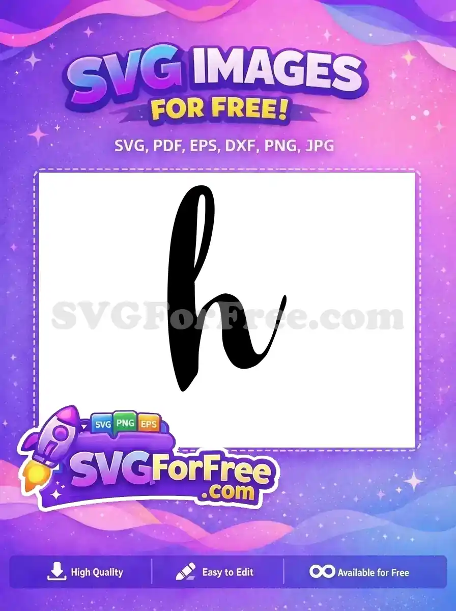 Free Letter H Free Calligraphy Initial Handwritten Free SVG