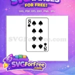 Free Eight Spades Free Playing Card Number Eight Free SVG - Instant Download