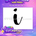 Free Black Letter I Free Lowercase Initial Joker Free SVG - Instant Download