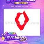 Free Red Angled Smile Free Simple Joker Free SVG - Instant Download