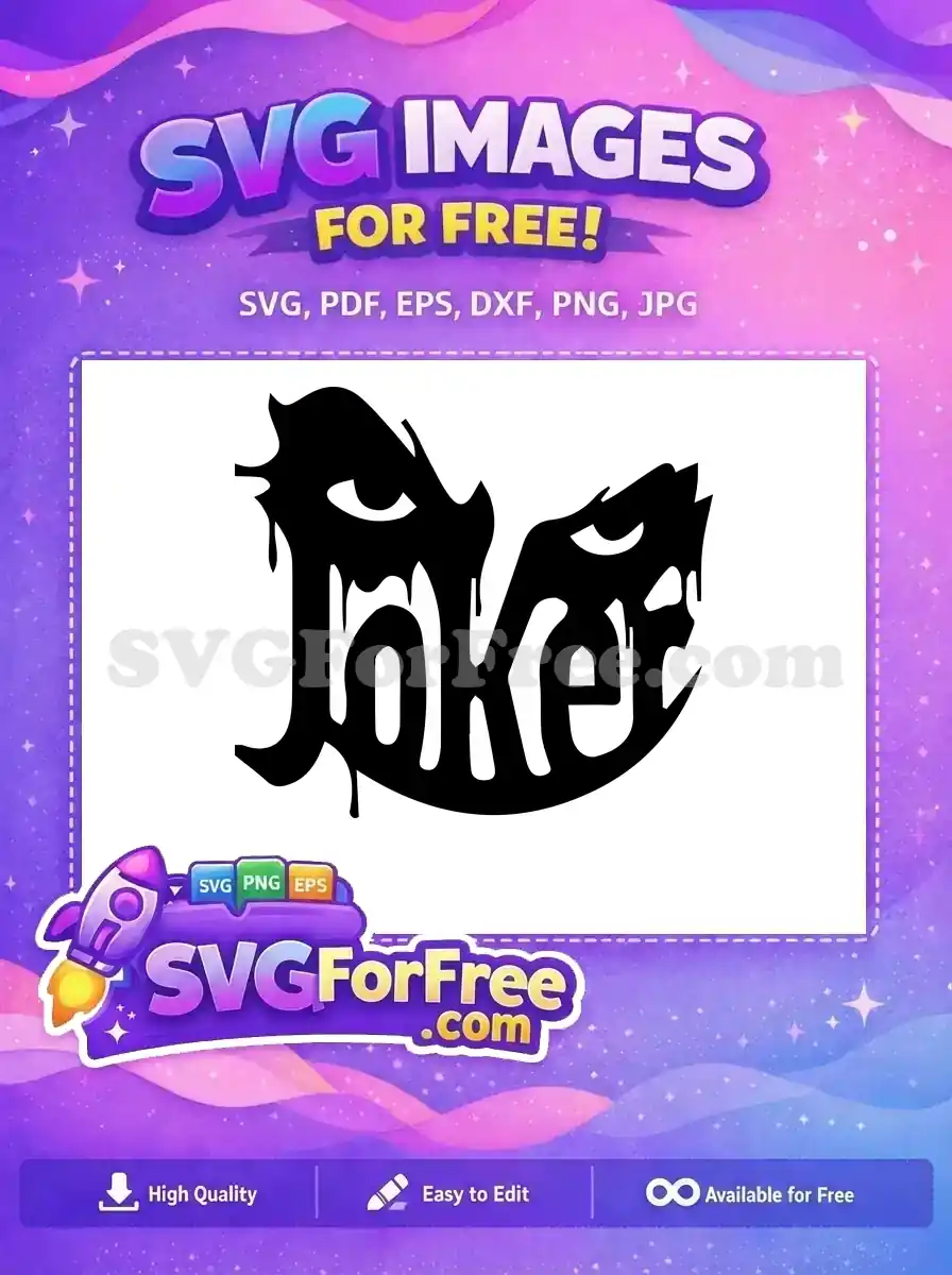 Free Dripping Ink Free Angry Eyes Joker Free SVG 1