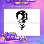 Free Joker Face Free Silhouette Dark Knight Free SVG 3 - Instant Download