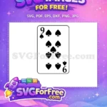 Free Nine Spades Free Six Spades Playing Free SVG 1 - Instant Download