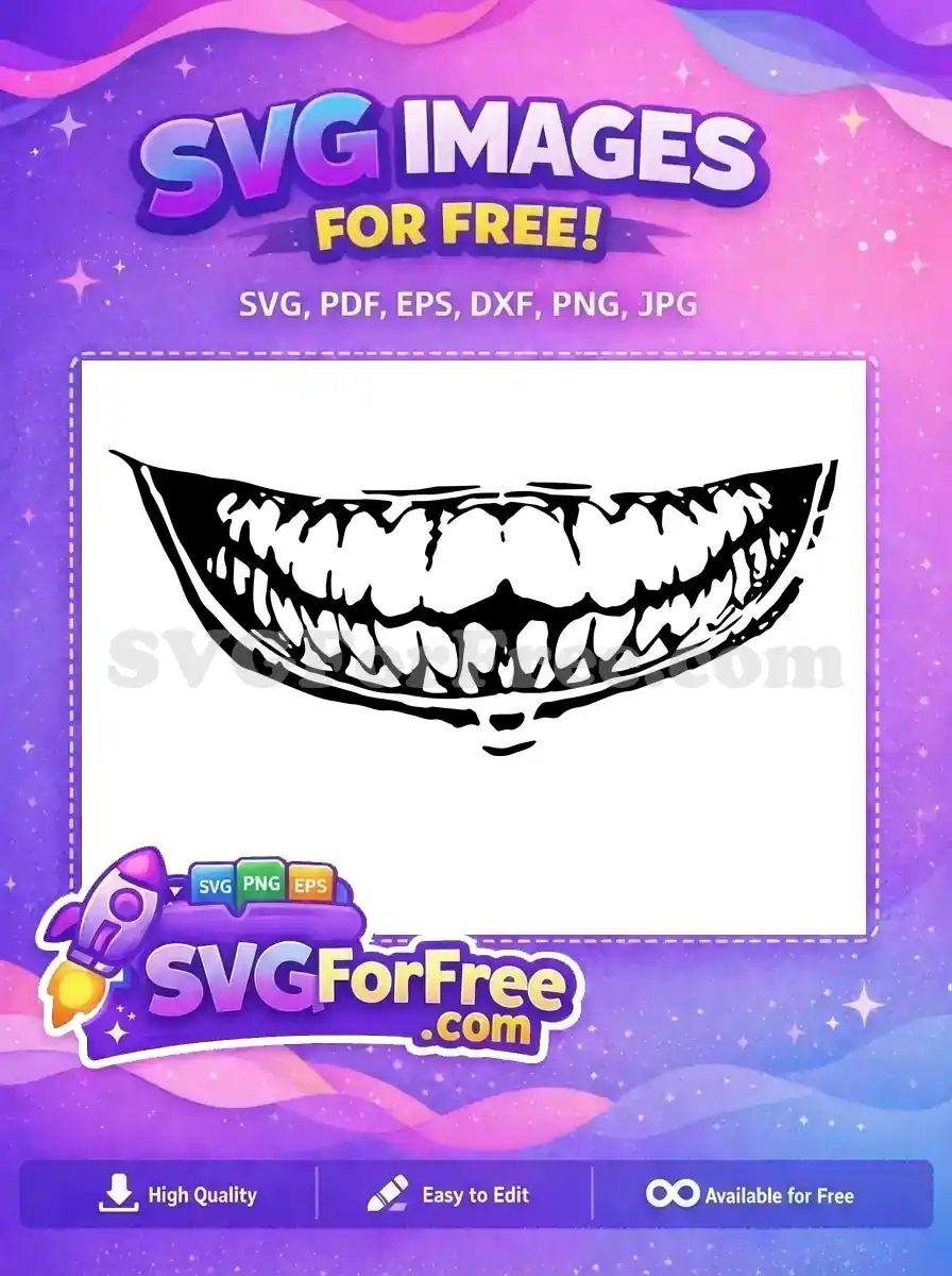 Free Dark Silhouette Free Evil Smile Joker Free SVG 2
