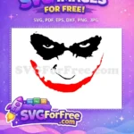 Free Red Smile Free Black Eyes Joker Free SVG 2 - Instant Download