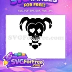 Free Skull Heart Eye Free Patch Eye Joker Free SVG 1 - Instant Download