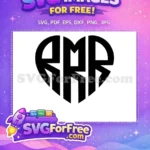 Free Heart Initials Free RMR Monogram Joker Free SVG - Instant Download