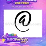 Free At Symbol Free Email Sign Free SVG 1 - Instant Download
