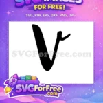 Free Letter V Free Vector Simple Joker Free SVG - Instant Download