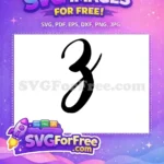 Free Letter Z Initial Free Black Font Joker Free SVG - Instant Download