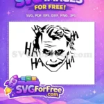 Free Dark HaHa Free Crazy Eyes Joker Free SVG - Instant Download