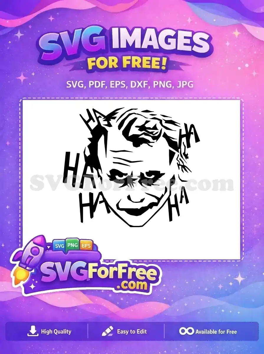 Free Dark HaHa Free Crazy Eyes Joker Free SVG
