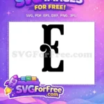 Free Letter E Initial Free Elegant Monogram Joker Free SVG - Instant Download