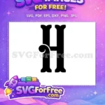 Free Letter H Free Initial Monogram Joker Free SVG - Instant Download