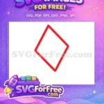 Free Red Outline Diamond Free Joker Card Free SVG - Instant Download
