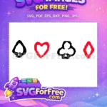 Free Red Black Suits Free Joker Cards Deck Free SVG - Instant Download