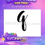 Free Letter Initial Free Calligraphy Style Joker Free SVG - Instant Download