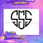 Free Heart Initials Free SMS Initials Joker Free SVG - Instant Download