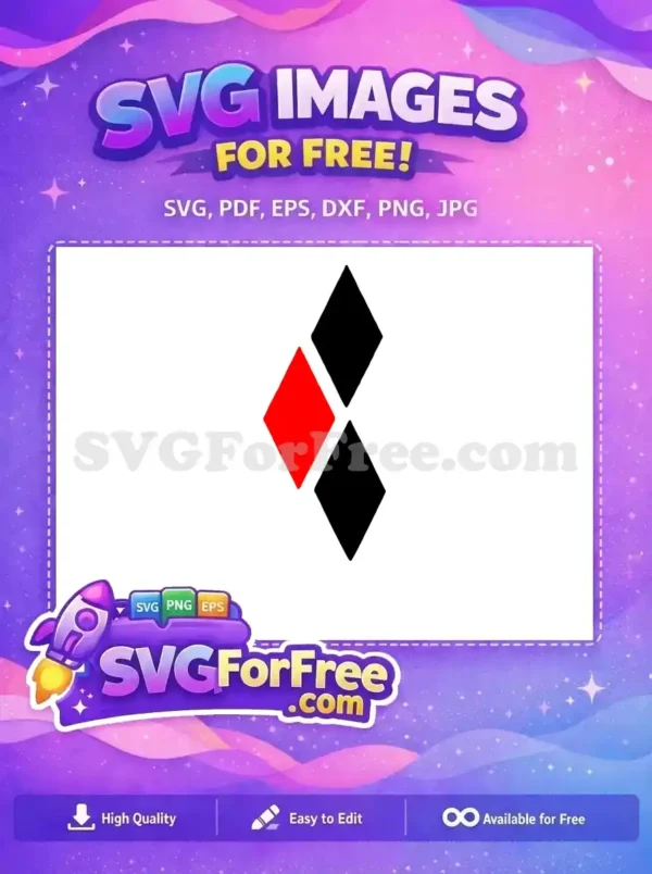 Free Red Black Diamonds Free Harley Quinn Joker Free SVG Free Red Black Diamonds Free Harley Quinn Joker Free SVG