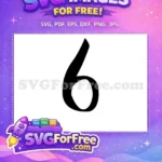 Free Number Six Free Black Silhouette Joker Free SVG - Instant Download