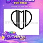 Free Minimalist Heart Free MD Initials Joker Free SVG - Instant Download