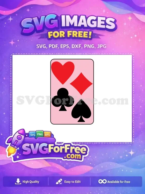 Free Red Heart Free Black Spade Playing Card Free SVG