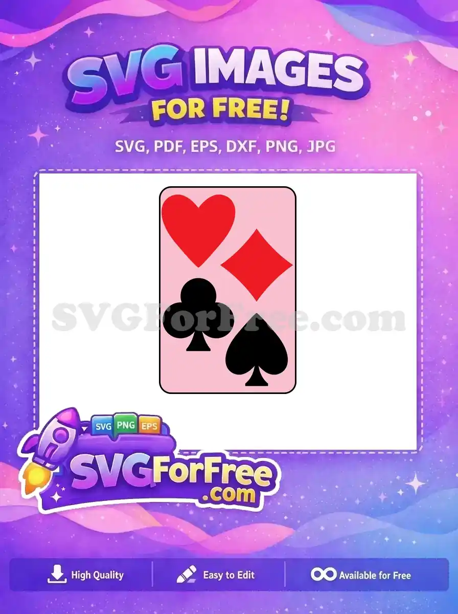 Free Red Heart Free Black Spade Playing Card Free SVG