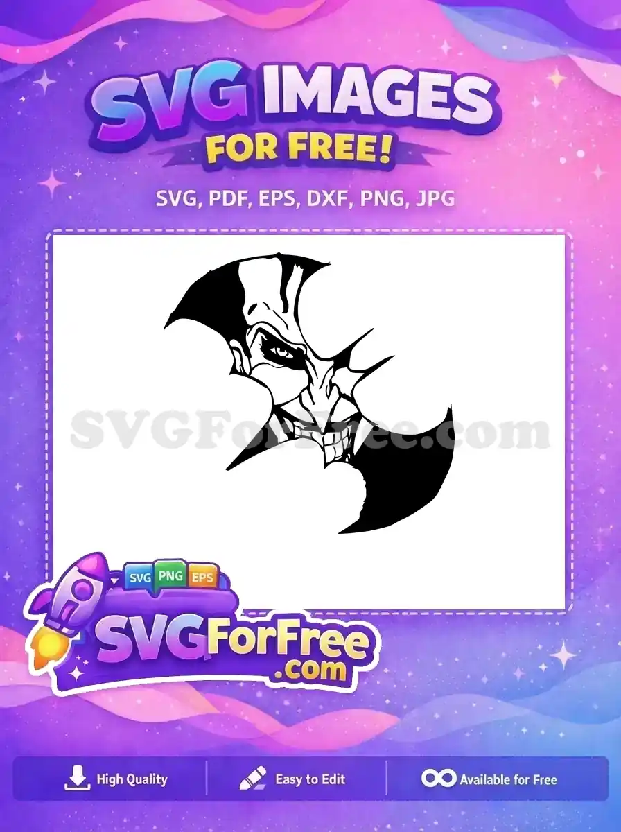 Free Evil Smile Free Bat Silhouette Joker Free SVG