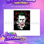 Free Red Smile Free Green Hair Joker Movie Free SVG - Instant Download