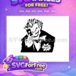 Free Dark Silhouette Free Evil Smile Joker Free SVG 3 - Instant Download