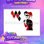 Free Diamond Pattern Free Harley Quinn Inspired Joker Free SVG - Instant Download