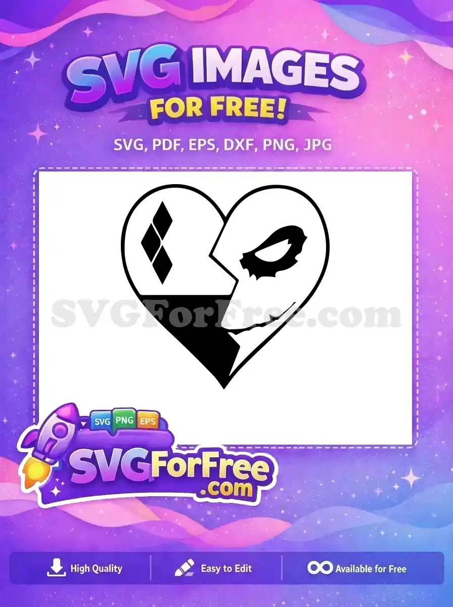 Free Harley Quinn Diamonds Free Joker Smile Suicide Squad Free SVG