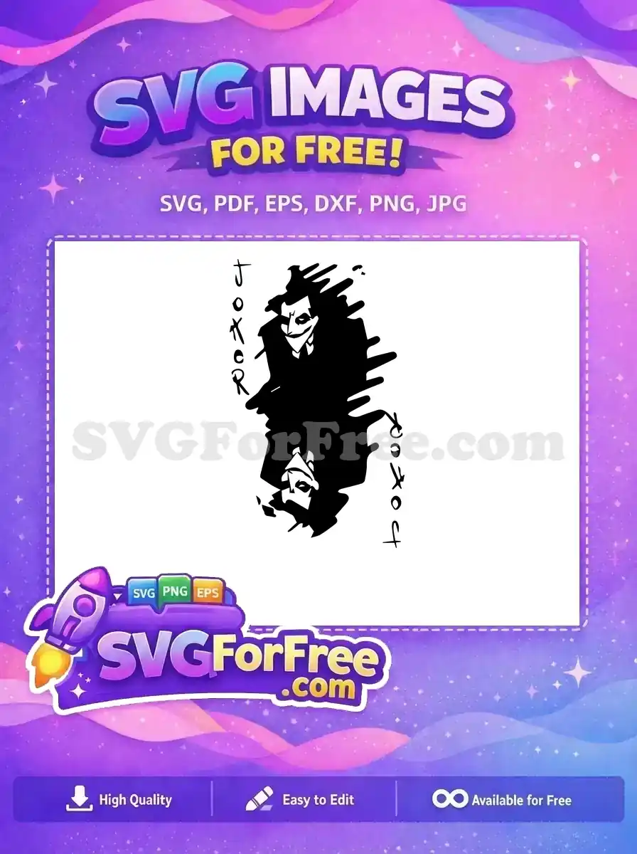 Free Angry Face Free Joker Dark Knight Free SVG 3