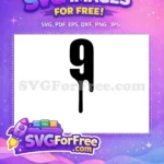 Free Number Nine Free Dripping Paint Joker Free SVG 2 - Instant Download