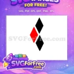Free Red Black Diamonds Free Harley Quinn Inspired Joker Free SVG - Instant Download