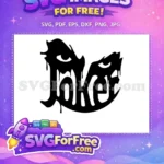 Free Dripping Ink Free Evil Eyes Joker Free SVG - Instant Download